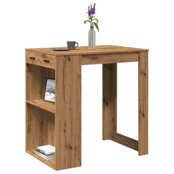 vidaXL Bartafel 102x70x103,5 cm bewerkt hout artisanaal, Verzenden