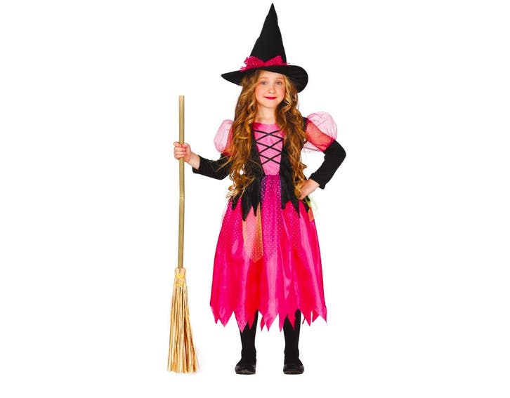 Halloween Kostuum Kind Heks Roze, Kinderen en Baby's, Carnavalskleding en Verkleedspullen, Nieuw, Verzenden