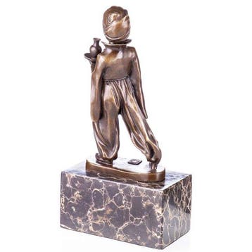 Figuur - Art Deco Bronzefigur Orientalischer Diener 26 cm -