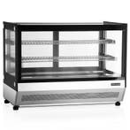 Koelvitrine | SERIE LCT | 160L | RVS/Zwart | +2°C/+8°C |, Verzenden