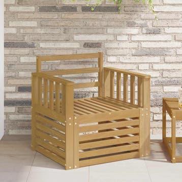 vidaXL 2 Stuk Buiten bank set Massief Acacia Hout Wit, Verzenden