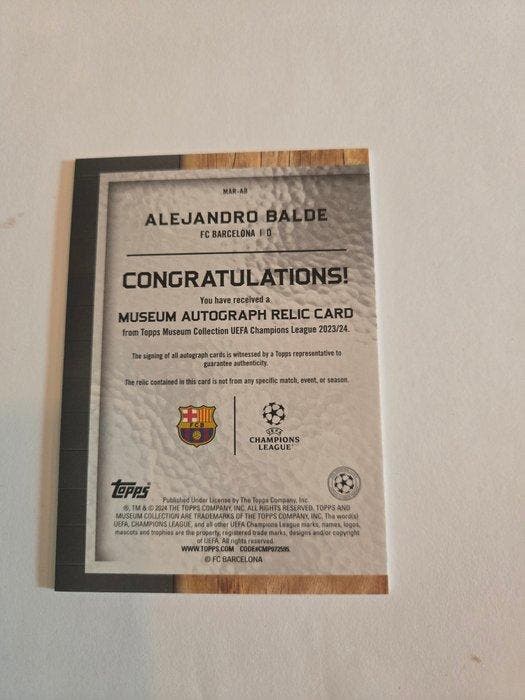 2023/24 Topps Museum Collection UEFA Champions League, Collections, Autocollants