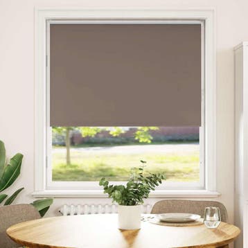 vidaXL Rolgordijn verduisterend koffie 110x175 cm, Verzenden