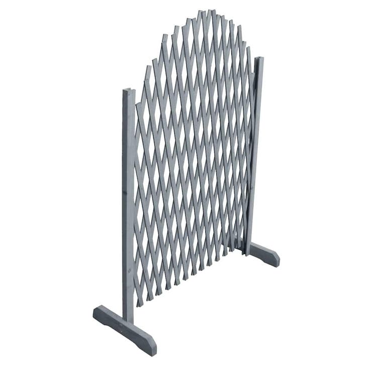 vidaXL Tuinlatwerk 1,8x1 m massief vurenhout grijs, Tuin en Terras, Tuinhekken en Hekwerk, Nieuw, Verzenden