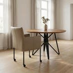 Leren eetkamerstoel Desire - Granada Taupe (taupe/bruin) -, Ophalen of Verzenden