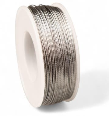 Staalkabel 0,5mm roestvaststaal 100 meter met dun laagje pvc, Verzenden