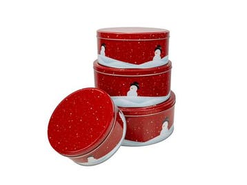 Veiling - Set Koektrommels - Set voorraadblikken 4-delig –, Nieuw