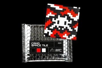Invader (1969) - Invader - Camo Space Tile - ROUGE & NOIR