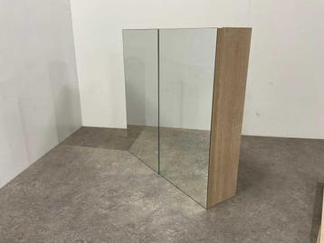 Veiling - Lavigo spiegelkast 2 deuren 60x15x60,5cm Gino eike, Huis en Inrichting, Nieuw