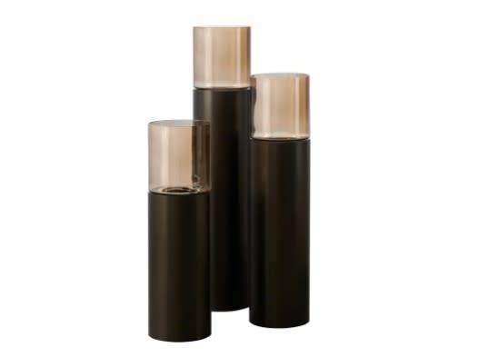 TM Luxe Windlicht op pilaar bruin 3 delig: H90 + H110 + H130, Auto diversen, Autogereedschap, Verzenden