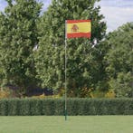 vidaXL Vlag met vlaggenmast Spanje 5,5 m aluminium, Diversen, Vlaggen en Wimpels, Verzenden, Nieuw
