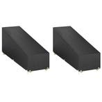 vidaXL Ligbedhoezen 2 st met 12 oogjes 205x75x40/70 cm, Tuin en Terras, Verzenden, Nieuw