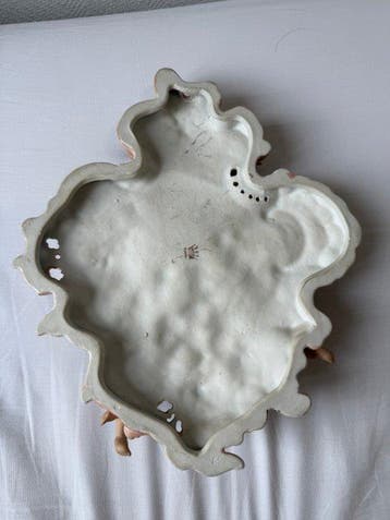 Dresden - sculptuur, Dresden Porcelain Rococo Wall Plaque, Antiek en Kunst