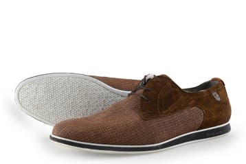 Floris van Bommel Veterschoenen in maat 40½ Cognac, Overige kleuren, Verzenden, Floris van Bommel, Gedragen