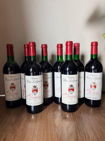 1993 Chateau Perron La Graviere - Bordeaux - 8 Bouteilles, Nieuw