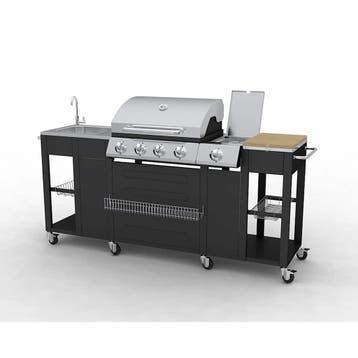 vidaXL Buitenkeuken met barbecue Montana 4 branders, Verzenden