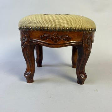 Ottoman - Vintage - repose-pieds de style baroque, avec, Antiquités & Art