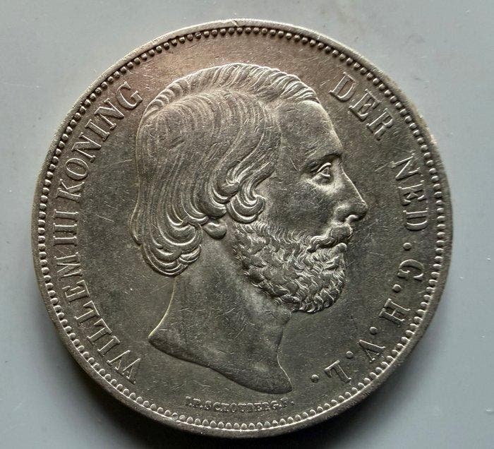 Nederland. Willem III. 2 1/2 Gulden 1872 (Zonder, Postzegels en Munten, Munten | Nederland