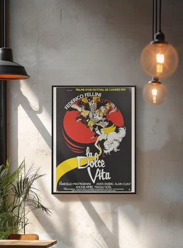 René Gruau - La Dolce Vita di Federico Fellini | Palme dor