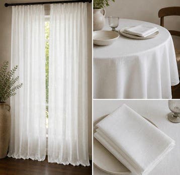 Tissu de haute qualité à finition lavée en lin pur (89 %) et