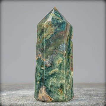 Zeer zeldzame agaat-amazoniet Obelisk- 557.29 g