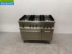 RVS Alpeninox 6 Pits Gasfornuis met oven 105 cm GAS + 230V, Ophalen of Verzenden, Nieuw in verpakking