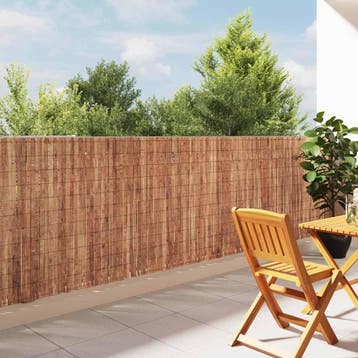 vidaXL Schorsschutting 400 x 125cm Schors Bruin, Verzenden