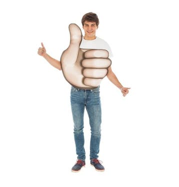 Kostuum Emoji Duim, Kleding | Heren, Verzenden, Nieuw
