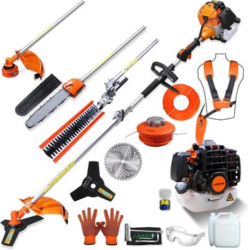 LADAMI bosmaaier benzine 52cc 2-takt multitool 3 pk, Jardin & Terrasse, Ophalen of Verzenden