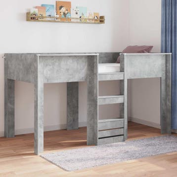 vidaXL Stapeld bed voor kids Beton Grijs 100 x 200 cm, Huis en Inrichting, Slaapkamer | Bedden, Verzenden, Nieuw