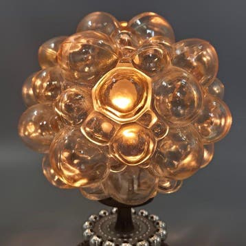 Vintage Space Age Tisch Leuchte – Murano Doria Bubble Glas