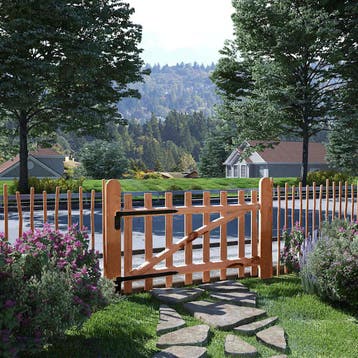 vidaXL Poort enkel 100x60 cm geïmpregneerd hazelaarhout, Verzenden, Nieuw