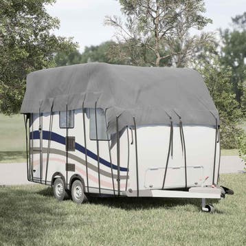 vidaXL Caravan dakbedekking 500x300 cm vliesvlies grijs, Verzenden, Nieuw