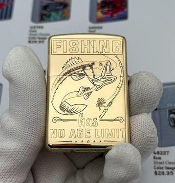 Zippo - fishing - Zonder minimumprijs - Aansteker - Messing