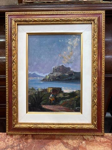Vincenzo Colucci (1898-1968) - Paesaggio costiero con