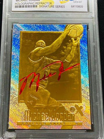 1996 Skybox Michael Jordan Holographic Refractor - Signature