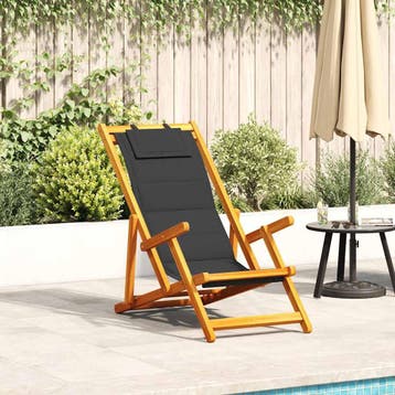 vidaXL Inklapbare stoel met armleuningen acaciahout en, Jardin & Terrasse, Verzenden