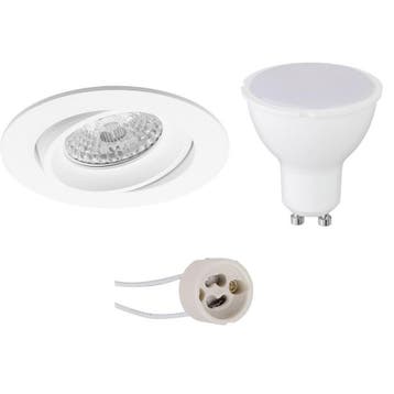 LED Spot Set 4W - Kantelbare Ronde Witte Inbouwspot GU10 War, Verzenden