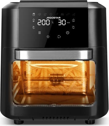 Airfryer oven XXL - heteluchtfriteuse - 12L - 1700W - Zwart, Verzenden
