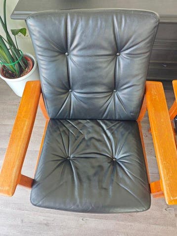 Sibast Mobler - Fauteuil (2) - Leder, Teak - Deens
