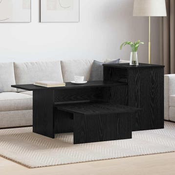 vidaXL Wandtafel Zwart Eiken 91,5 x 35 x 38,5 cm Bewerkt, Verzenden