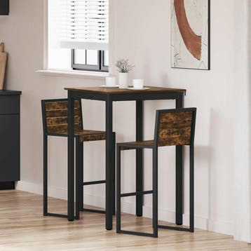 vidaXL Staande Bartafel Bewerkt hout Vierkant, Huis en Inrichting, Tafels | Eettafels, Verzenden, Nieuw