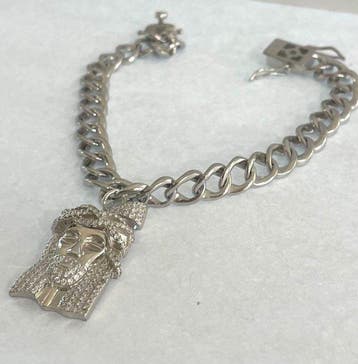 Zonder minimumprijs - Armband Zilver - 3.92ct. tw. Saffier, Nieuw