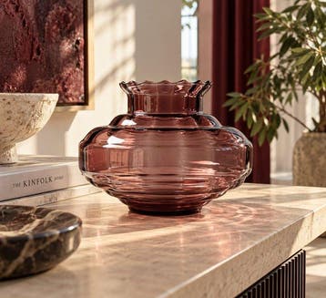 Verreries Doyen - Vaas - FLORALIE - Glas, Amethistglas - Art