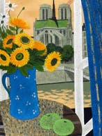 Yves Ganne (1931-2019) - Notre Dame de Paris vue Fenetre -