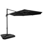 Zweefparasol Bardolino Ø300cm – Premium parasol - Zwart |, Verzenden