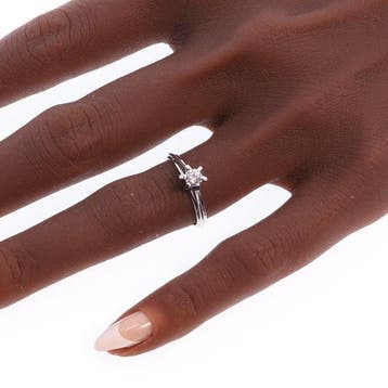 Zonder minimumprijs - Ring - 18 karaat Witgoud - 0.25ct. tw., Nieuw