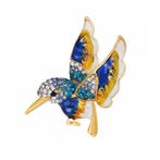 Fako Bijoux - Broche - Vogel - 42x41mm - Blauw, Handtassen en Accessoires, Broches, Verzenden, Nieuw