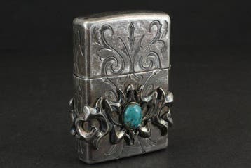 Zippo - 3D Turquoise-colored oval cabochon - Zakaansteker -, Nieuw