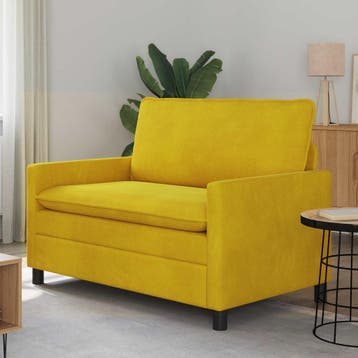 vidaXL bank / zetel Geel 126 x 81 x 87,5 cm Fluweel, Verzenden
